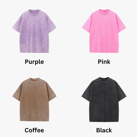 230g Acid Wash Oversized Cotton T-Shirt